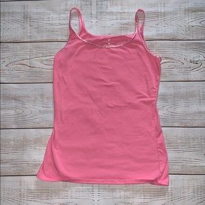 New York & Company Pink Women’s Tank Shimmer Trim